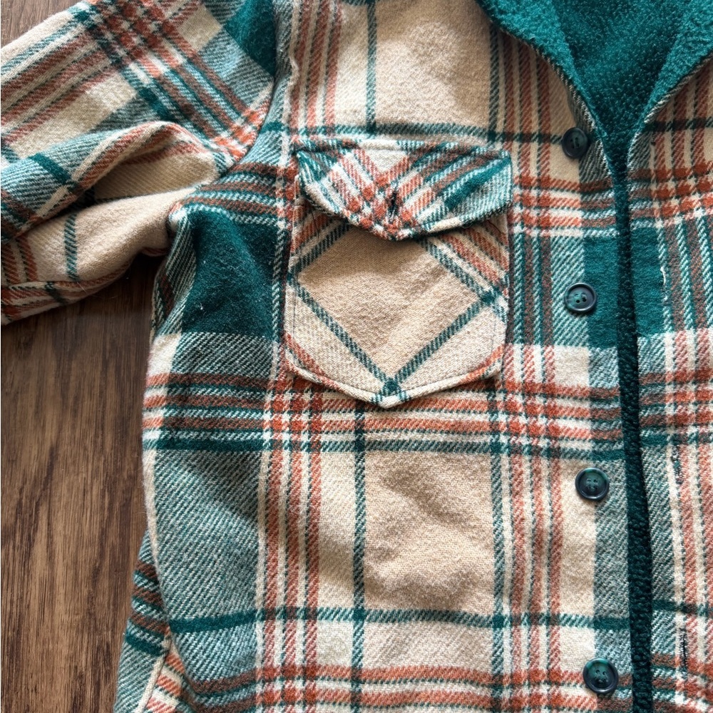 Vintage JCPenney Teal Sherpa Jacket - Picture 2 of 3